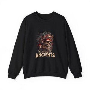Skull Warrior Sweatshirt: Vintage Style Heavy Blend Crewneck