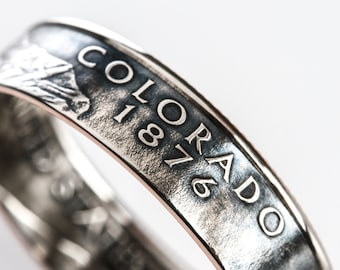 Coin Ring / Colorado / quarter jewelry / birth year jewelry / statement jewelry / birth year ring / state quarter coin ring / Denver