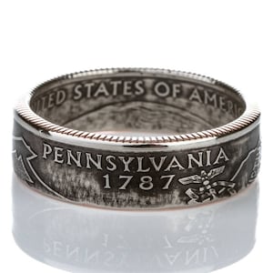 Pennsylvania State Quarter Coin Ring