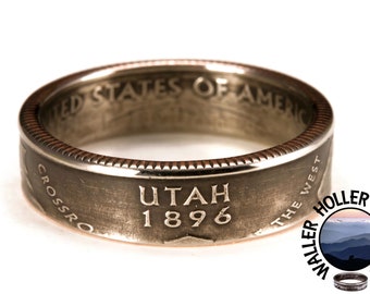 Utah State Quarter Coin Ring