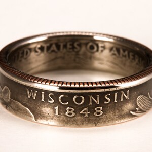 Wisconsin State Quarter Coin Ring image 2