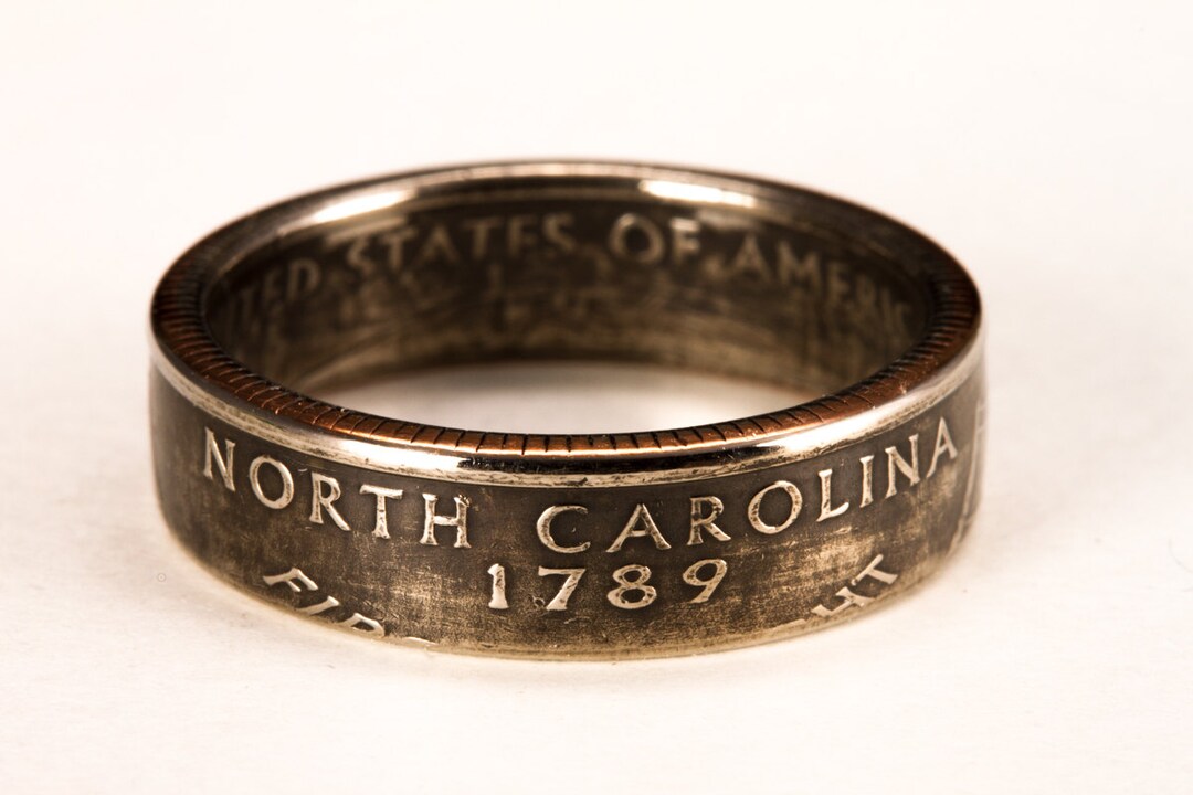North Carolina State Quarter Coin Ring - Etsy