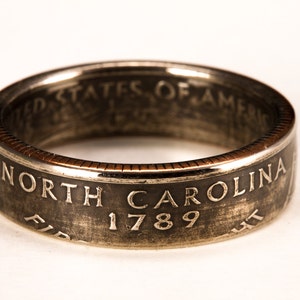 North Carolina State Quarter Coin Ring - Etsy
