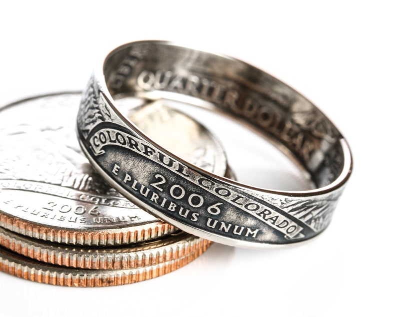 Coin Ring / Colorado / Quarter Jewelry / Birth Year Jewelry / Etsy