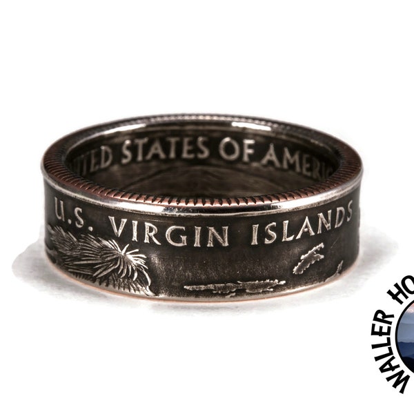 U.S. Virgin Islands Quarter Coin Ring