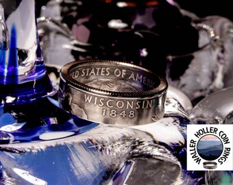 Wisconsin State Quarter Coin Ring