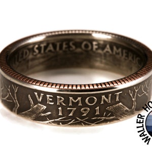 Vermont State Quarter Coin Ring image 1