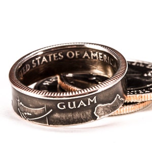 Guam Quarter Coin Ring