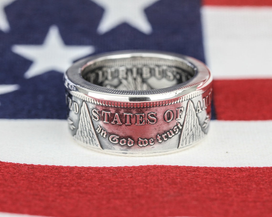 Coin Ring / Morgan Silver Dollar / 90% Silver / Size 10-14 / | Etsy