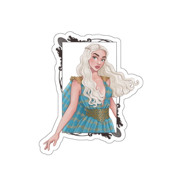 Daenerys Targaryen Kiss Cut Sticker Game of Thrones Inspired Khaleesi Drawing ASOIAF