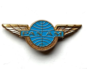 Vintage Pam Am Pin/authentic Pam Am Airline Pin/pan Am Advertising