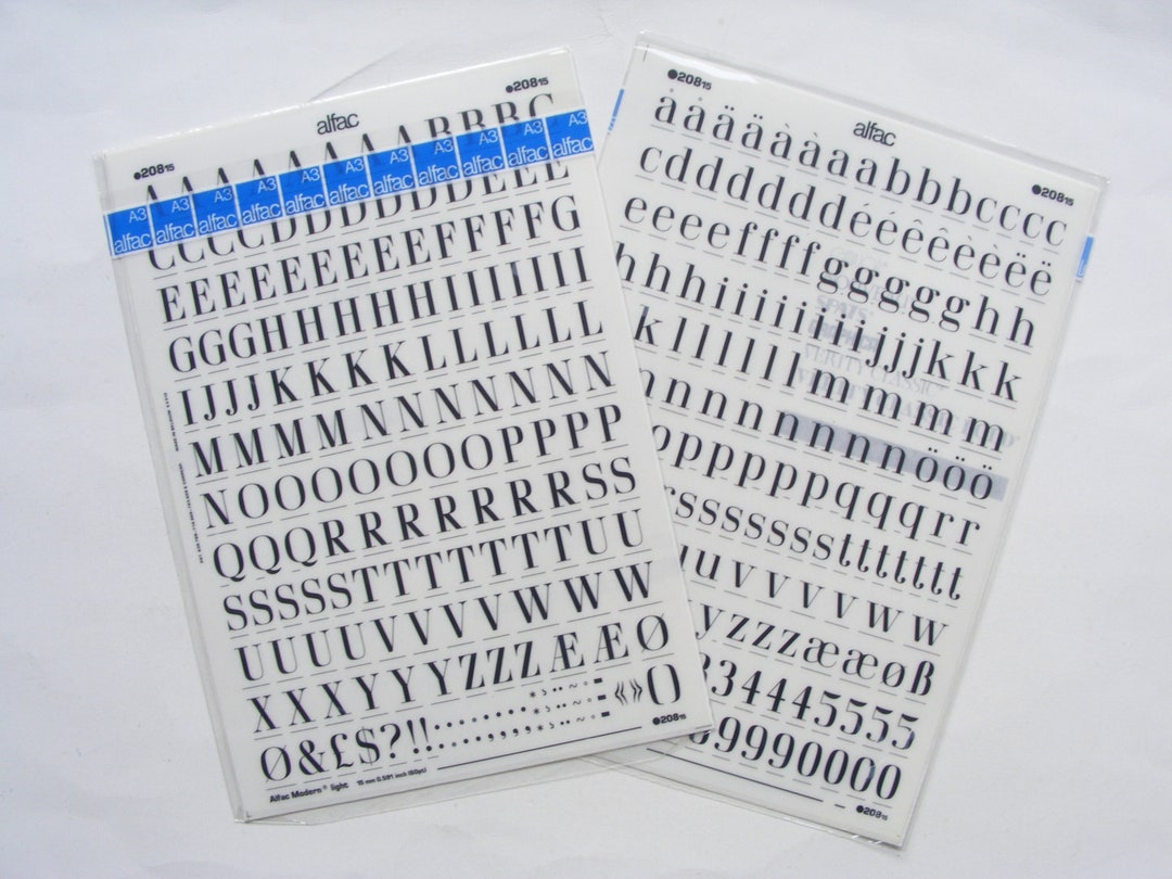 2 Decadry Dry Transfer Letters Instant Lettering Letter Font Etsy