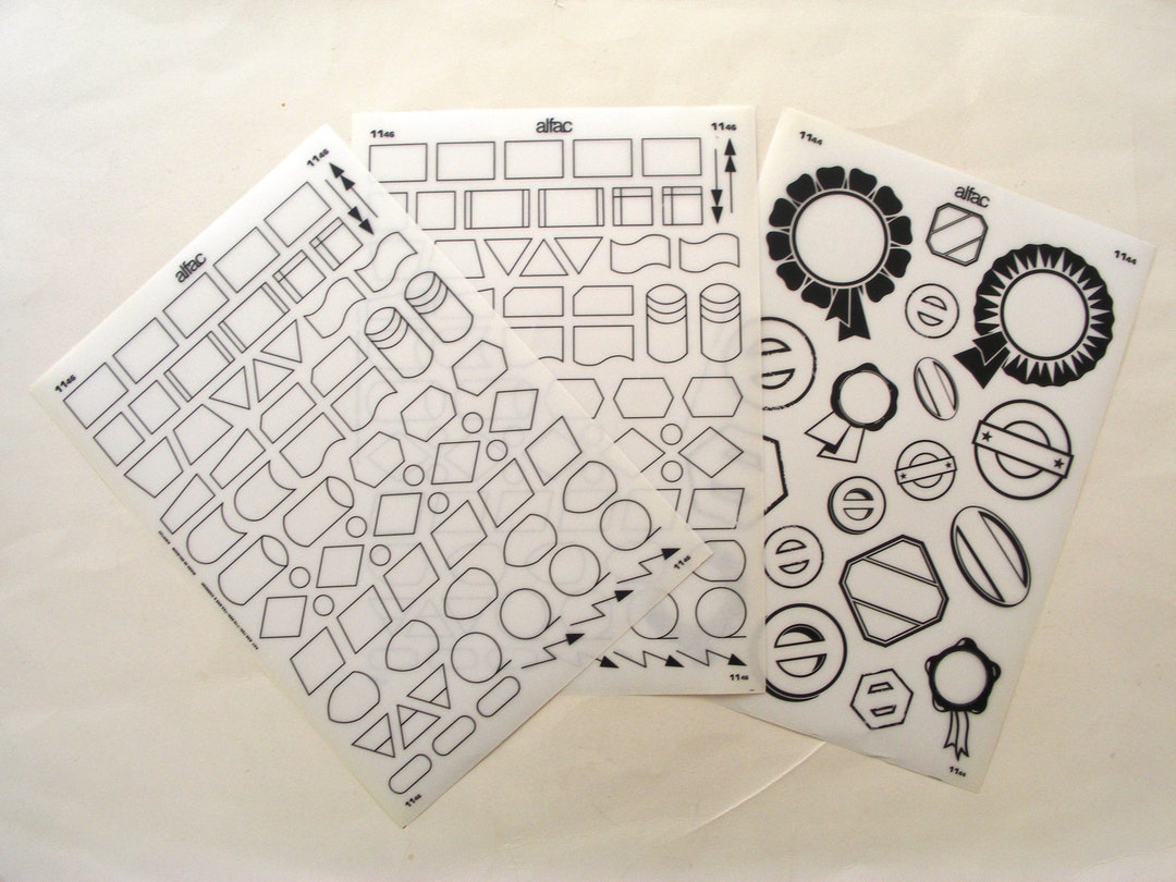 3 Dry Transfer Sheets Symbols Instant Lettering Alfac Rub on Etsy