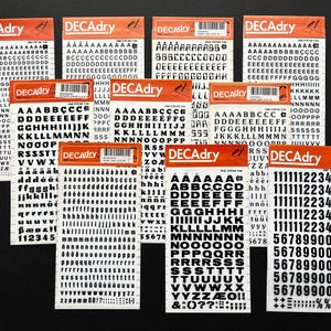 10 Rub on Letter Sheets, Dry Transfer Lettering, Decadry Decal Sheets ...