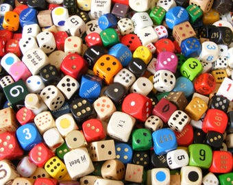 25 vintage dice, dice mix, dice set, wooden dice, game pieces, bulk dice, dice set, game pieces lot, bulk game pieces