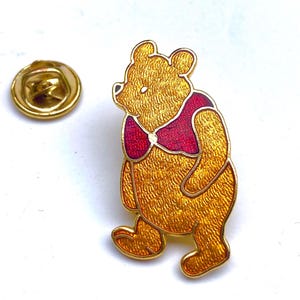 Vintage Pooh Bear enamel pin, Winnie the Pooh bear gift, Disney trading pin, pinback backpack pins, Disney jewelry