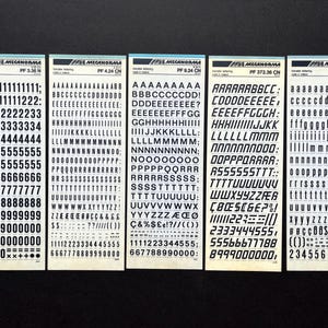 10 Rub on Letter Sheets, Small and Regular Letters, Dry Transfer ...