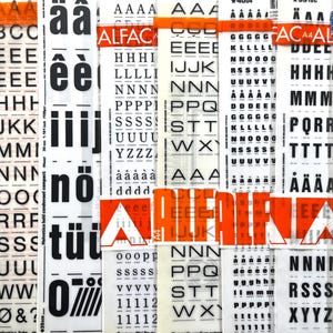 10 dry transfer sheet mix, vintage rub on letters, instant lettering, Letraset, Decadry