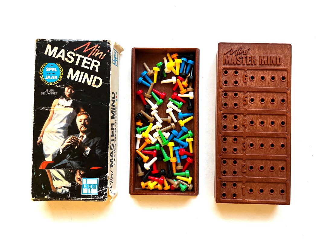 Vintage Mini Master Mind Travel Game, Mastermind Pocket Game