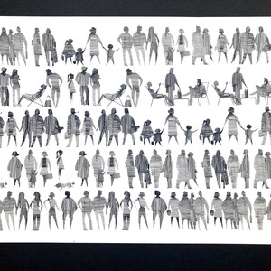 Vintage Alfac rub ons sheets people 1:50, graphic rub down, persons, silhouettes , instant rub down, letraset, mecanorma, dry transfers