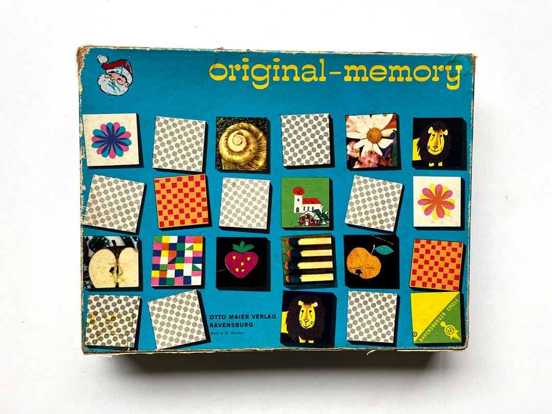 Retro Memory Vintage Ravensburger Original Memory Game, 1960s Retro Card Game, Dutch ...