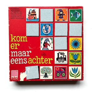 Vintage Memory Game, complete with 120 cards, 1960s game, cards with retro drawings from a Dutch Original Memory game, Ravensburger