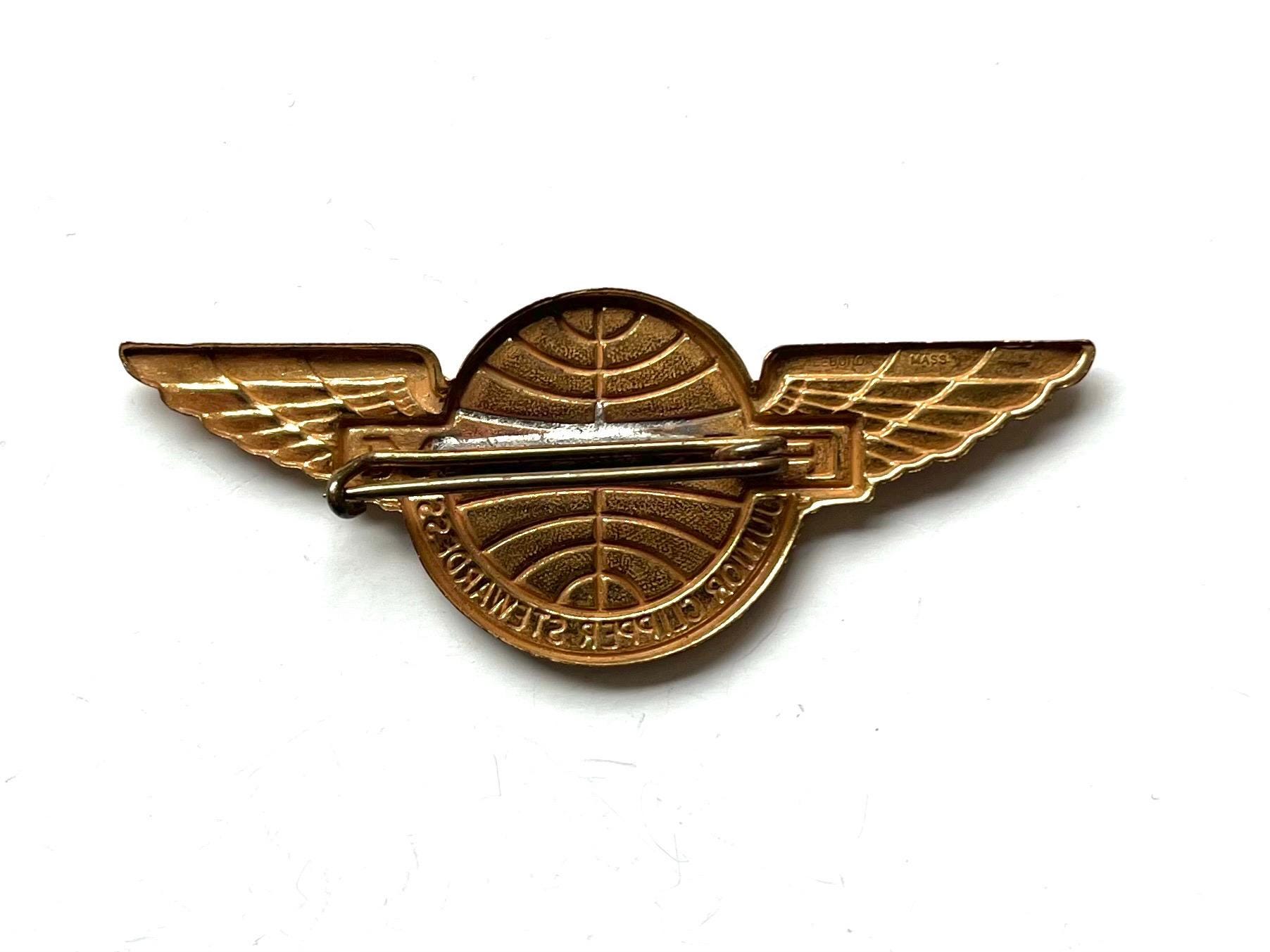 Vintage Pan Am Airlines Brooch, Panam Stewardess Pin, Badge