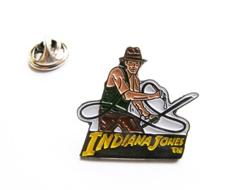Vintage Indiana Jones pin, movie badge, lapel pin, Indiana Jones gift, collectible, Hollywood movie pins