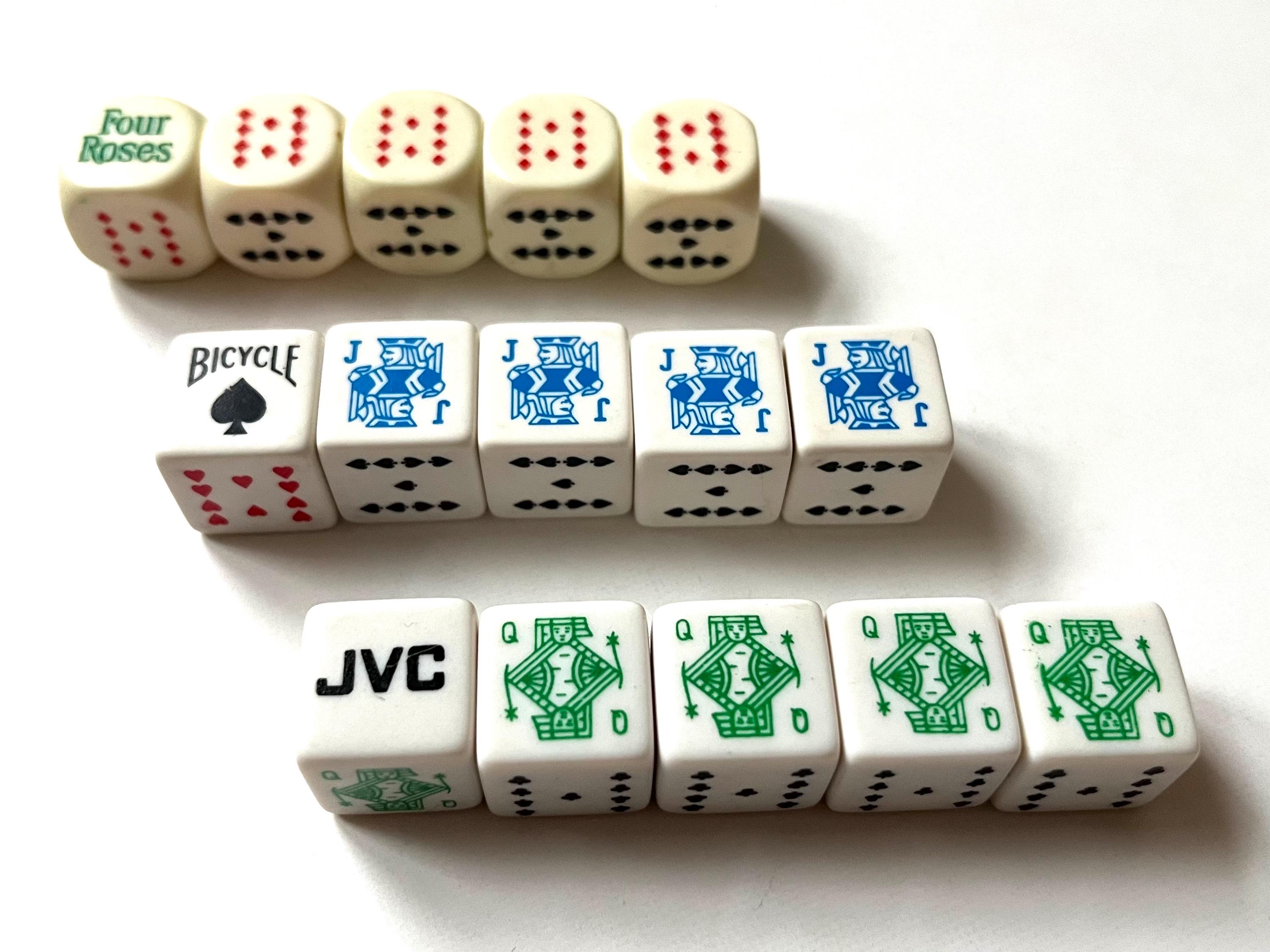 Vintage Poker Dice Set, Promotional Casino Dice (16mm) - Etsy Norway