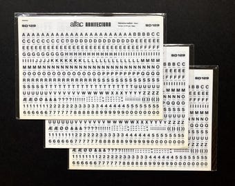 4 Dry Transfer Letter Sheets, Alfac Decadry Instant Lettering, Letter ...