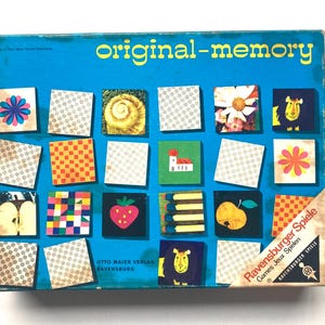 Vintage Ravensburger Original Memory Game, 1960s retro card game, Dutch memory game