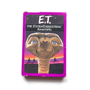 Vintage E.T.  card game, ET The Extra Terrestrial playing cards from Clipper, Parker, Dutch version from 1982