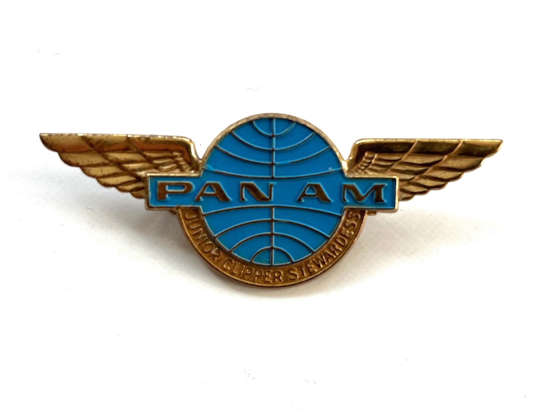パンナム PANAM 航空 バッジ レトロ 貴重 Vintage Pan Am Pin, Wings Badge - Junior Clipper Stewardess