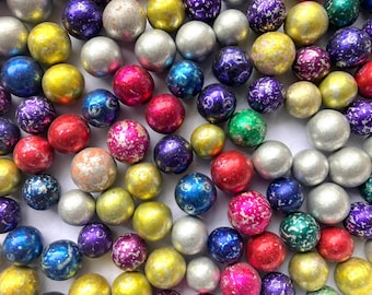 50 Vintage Clay Marbles, Earth Tone Colors, Antique Game Pieces