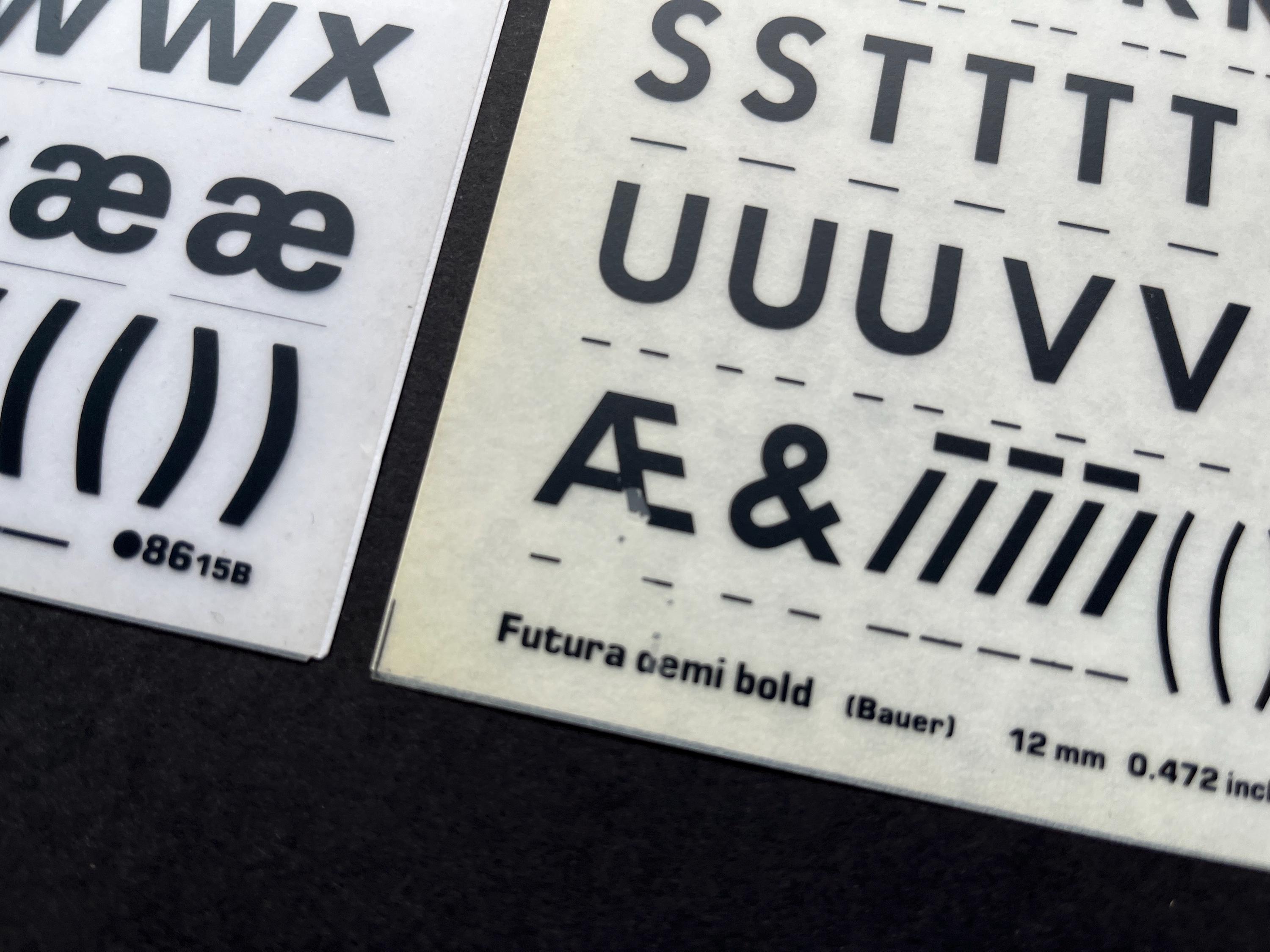 4 Dry Transfer Letters Alfac, Letraset Instant Lettering, Rub on Letter ...