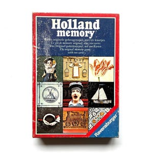 Vintage Holland Memory, Ravensburger memory card game, typical Dutch nostalgic folklore prints