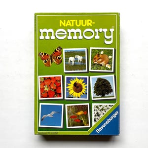 Vintage nature memory game, Ravensburger playing game cards for children
