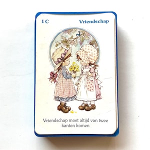 vintage Sarah Kay card game with 32 cards, Wisdom cards, Go Fish, quartet playing cards, Sarah Kay clip art, prints for scrapbooking