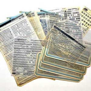Vintage Mecanorma Letraset dry transfer sheets, instant rub on letter decals