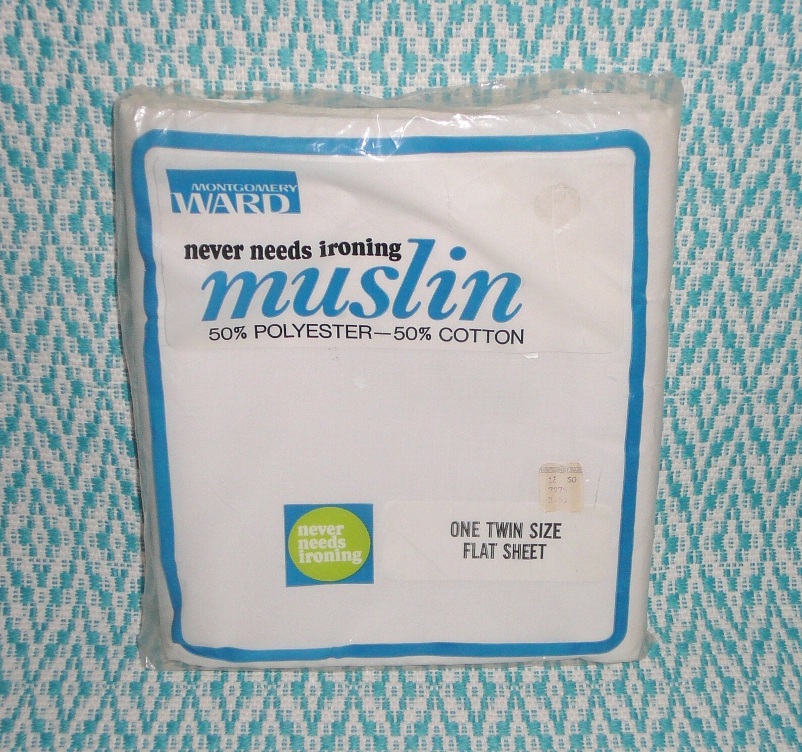 Vintage Flat Twin Sheet No Iron White Muslin Sheets Montgomery Etsy