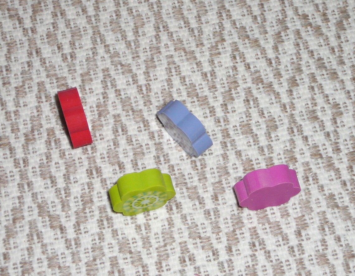 Flower Pencil Erasers 4 Multi Color School Supplies Party Etsy