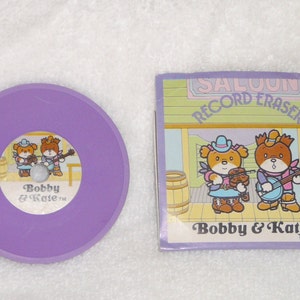 Vintage Bobby & Kate Music Record Eraser Rare Collectible