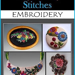 Polymer Clay Handwerk E-Book Techniken für Ton Stickerei Digitales Tutorial DIY Ton Schmuck & Dekor Blumen 52 Seiten w / Fotos Anleitung