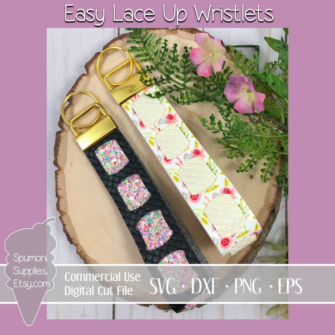 Nosew Lace up Wristlet Cricut Silhouette Faux Leather Etsy