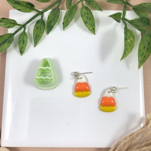 Polymer Clay Candy Corn Cutter Fall Halloween Sturdy w/ Sharp Cutting Edge, Fall Cutters, Imprint Cutter Autumn 2 Sizes Earrings, Pendants