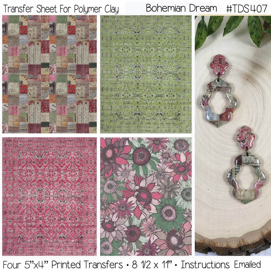 Polymer Clay Transfers EASYTOUSE Bohemian Dreams Soft Etsy