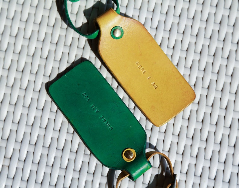Personalised Leather Luggage Tag Hard and Sturdy Luggage Tag Etsy