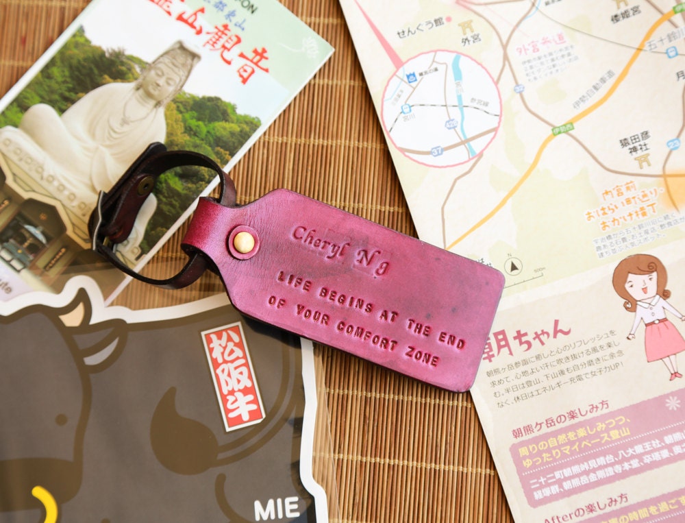 Personalised Leather Luggage Tag Hard and Sturdy Luggage Tag Etsy