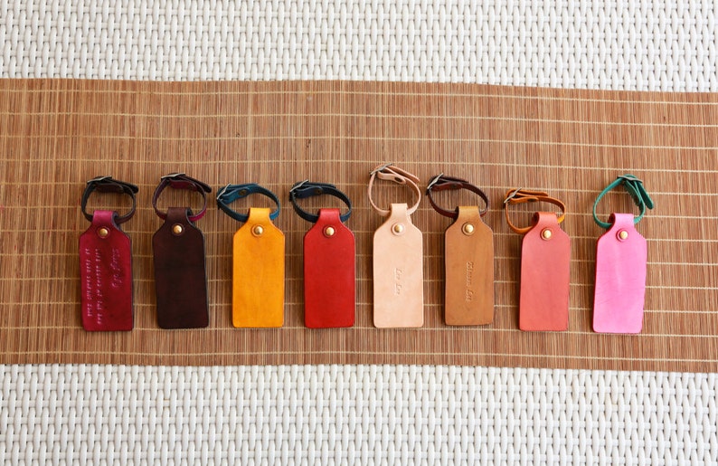 Personalised Leather Luggage Tag Hard and Sturdy Luggage Tag Etsy