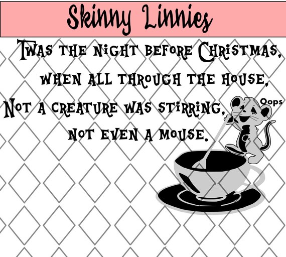 Download Free Twas The Night Before Christmas Mouse Stirring Funny Svg Etsy SVG DXF Cut File